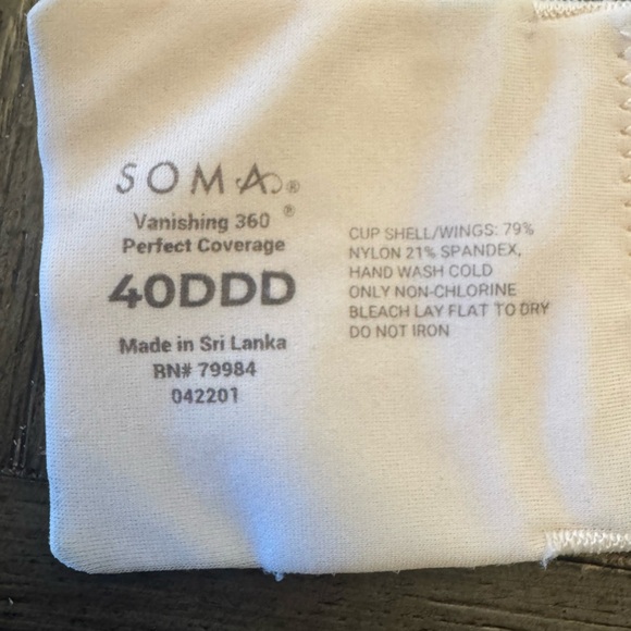 Soma 40DDD vanishing 360 comfort perfect coverage Seamless Nude Bra wired - Picture 2 of 2